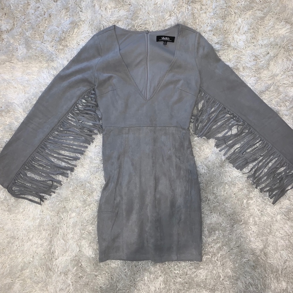 Lulu’s Long Sleeve Fringe Dress